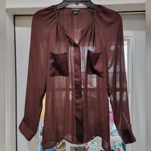 Ann Taylor Burgundy Blouse